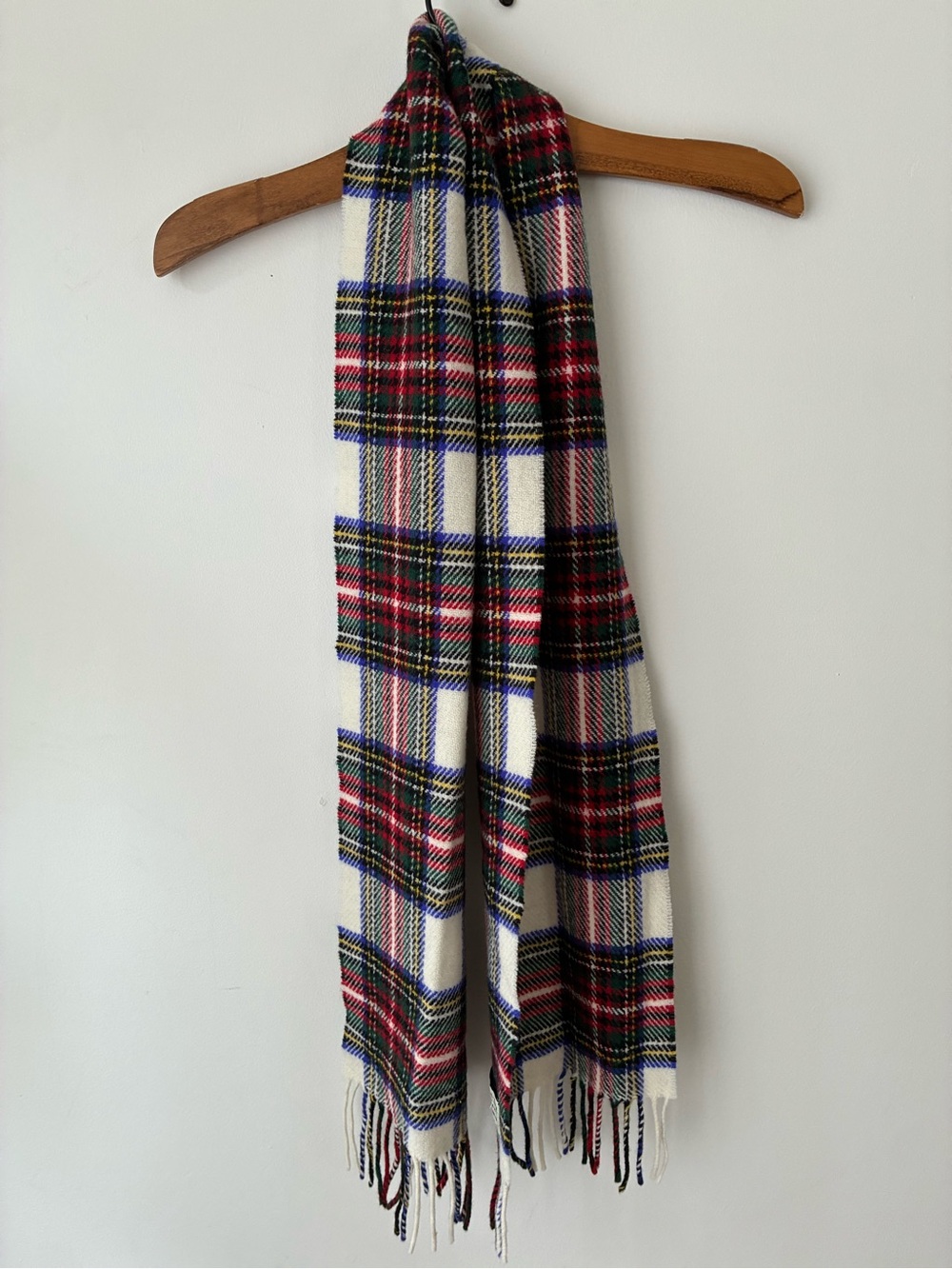 BLARNEY Woolen Mills Scarf Plaid Made in Ireland Wool